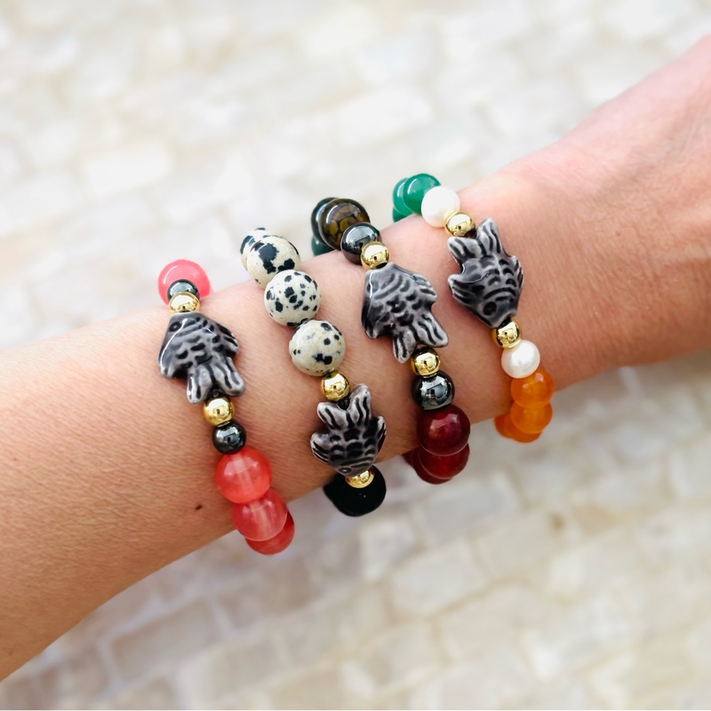 Fish Caviar Inspired Gemstone Bracelet